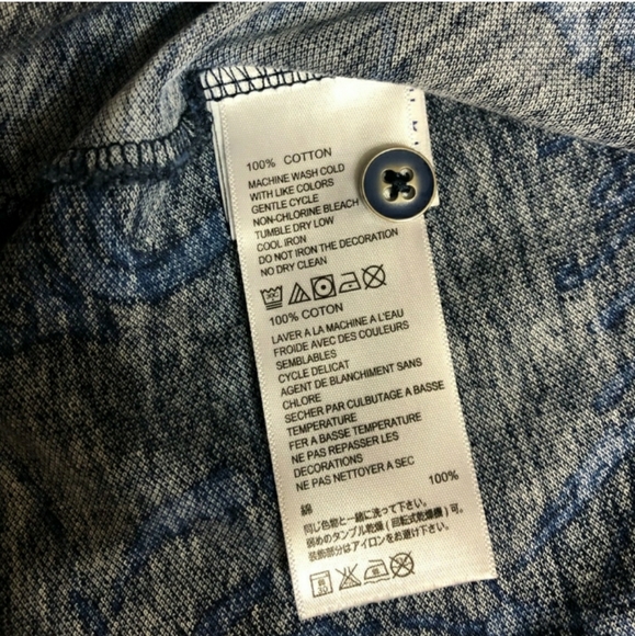 TOMMY BAHAMA MLB Blue Palm Print Polo Size Small.EUC! - Picture 7 of 9